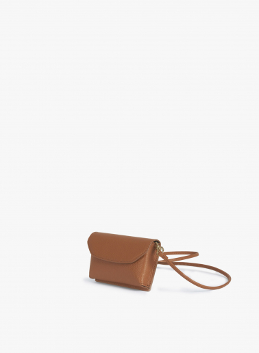 Handytasche aus Leder in Tabak