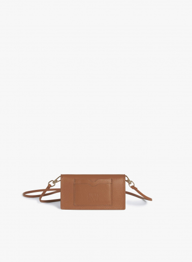 Handytasche aus Leder in Tabak