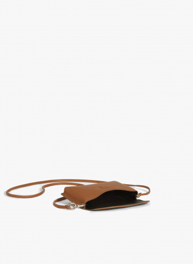 Handytasche aus Leder in Tabak
