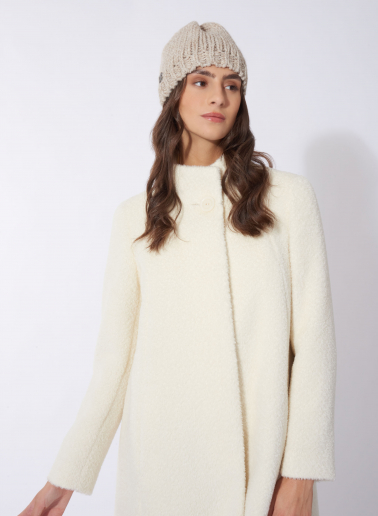 Strick-Mütze in Beige