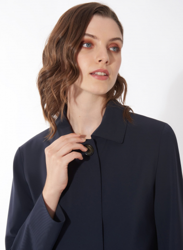 Hemdkragenmantel marine aus Nylon