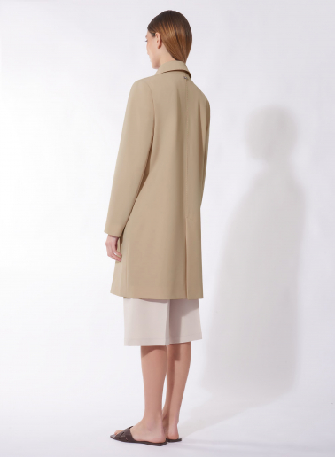 Hemdkragenmantel beige aus Nylon
