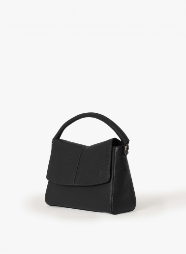 Handtasche aus Leder in Schwarz