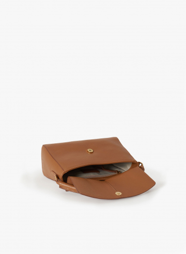 Handtasche aus Leder in Tabak