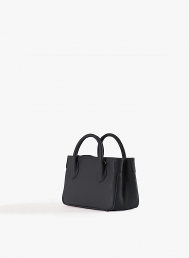 Mini Tote Bag schwarz aus Leder