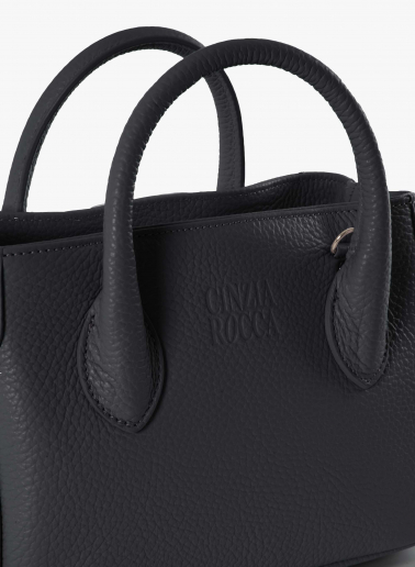 Mini Tote Bag schwarz aus Leder