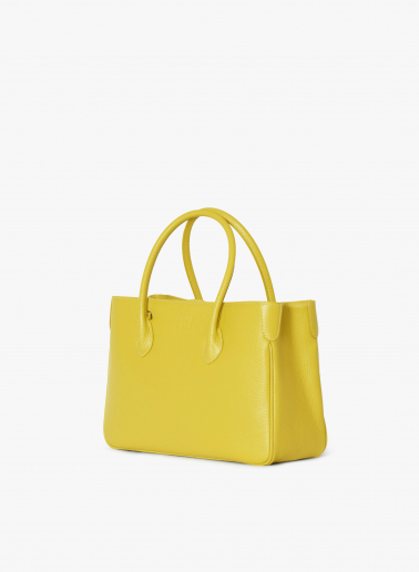 Tote Bag gelb aus Leder