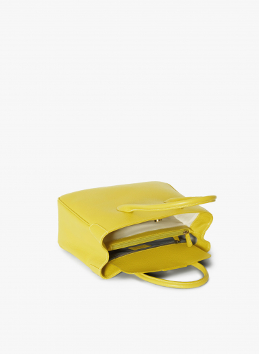 Tote Bag gelb aus Leder