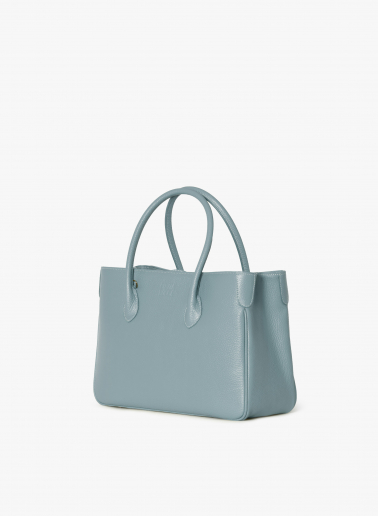 Tote Bag hellblau aus Leder