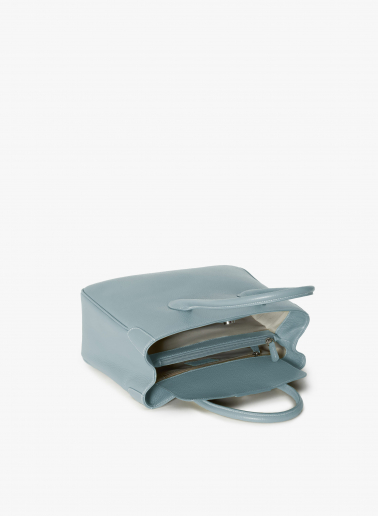 Tote Bag hellblau aus Leder