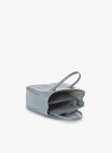 Kleine Tote Bag blau aus Leder