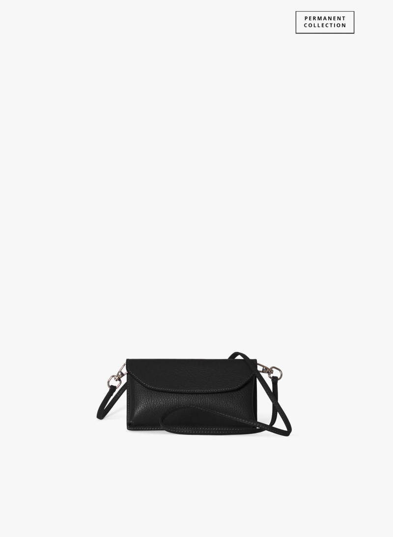 Handytasche schwarz aus Leder