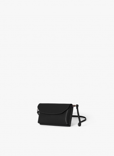 Handytasche schwarz aus Leder