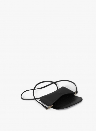 Handytasche schwarz aus Leder