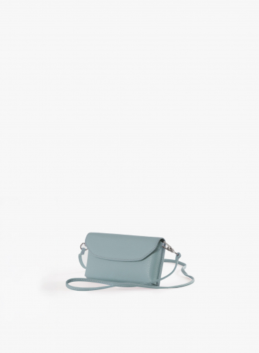 Handytasche hellblau aus Leder