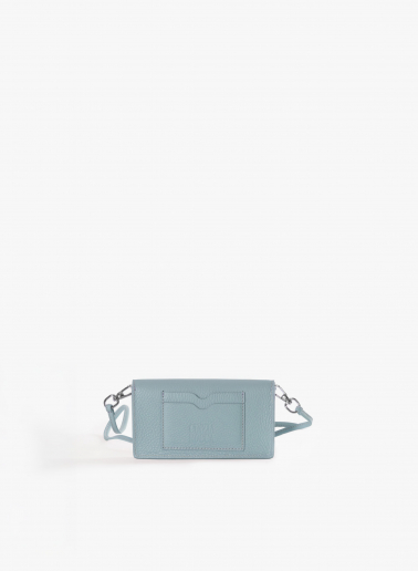 Handytasche hellblau aus Leder