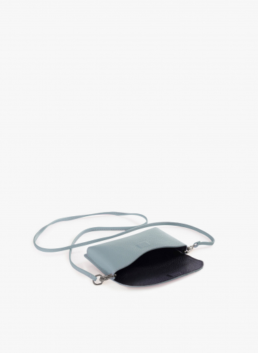 Handytasche hellblau aus Leder