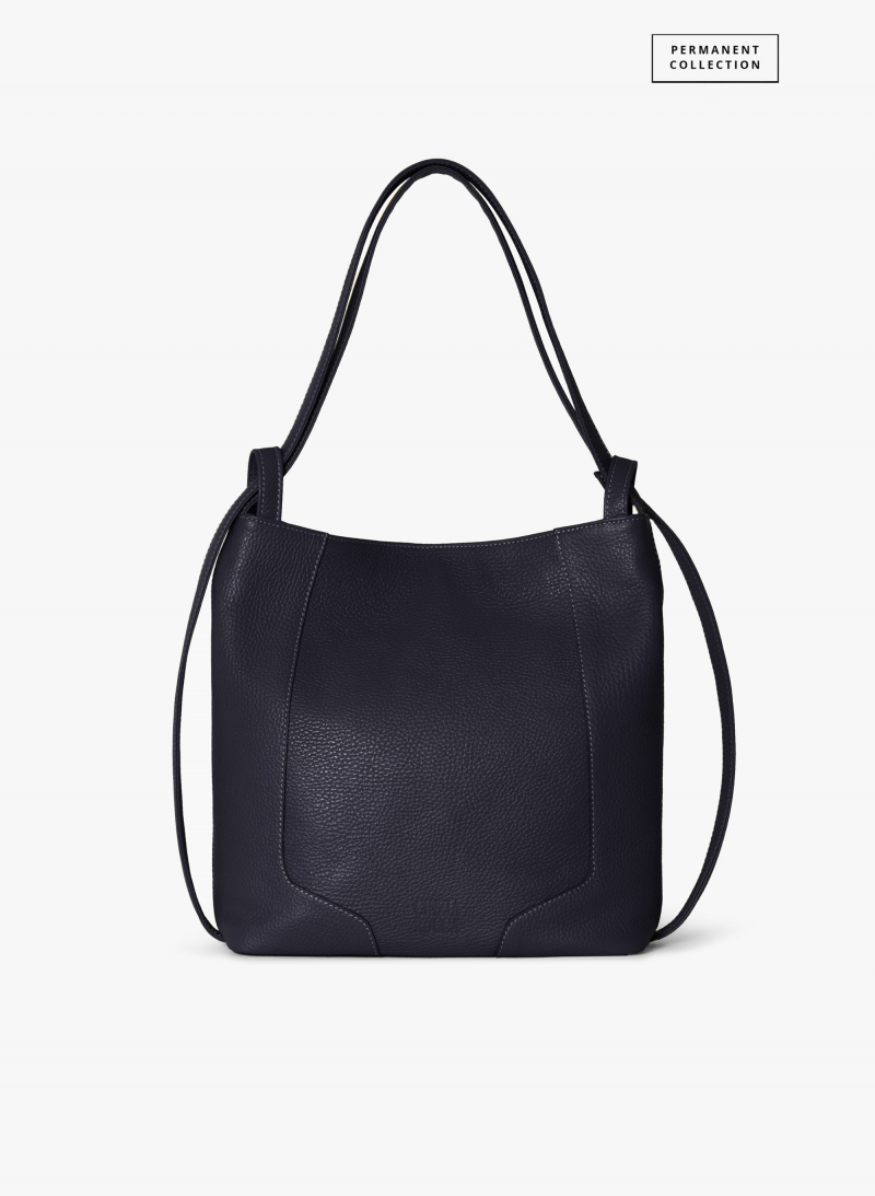 Zaino in pelle blu