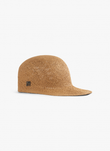 Camel straw baseball hat