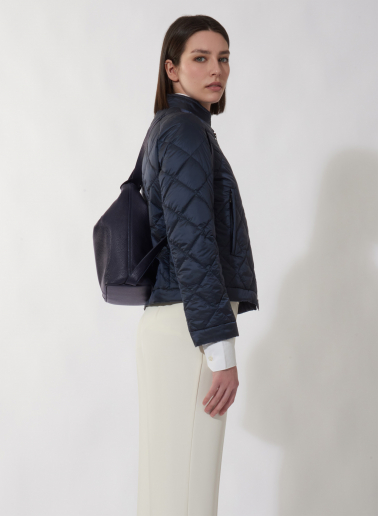 Zaino in pelle blu