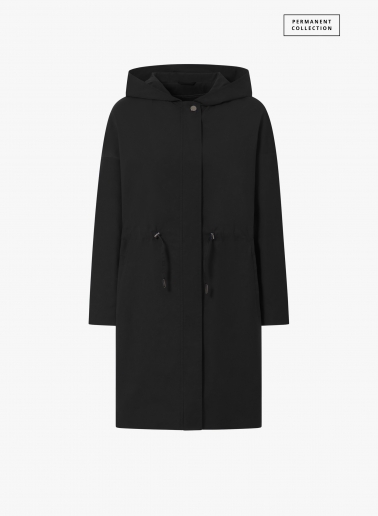 Parka nero in tessuto tecnico antigoccia | Cinzia Rocca