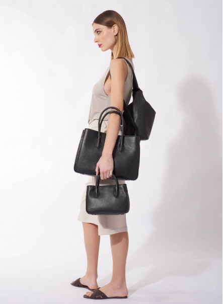 Zaino in pelle nera