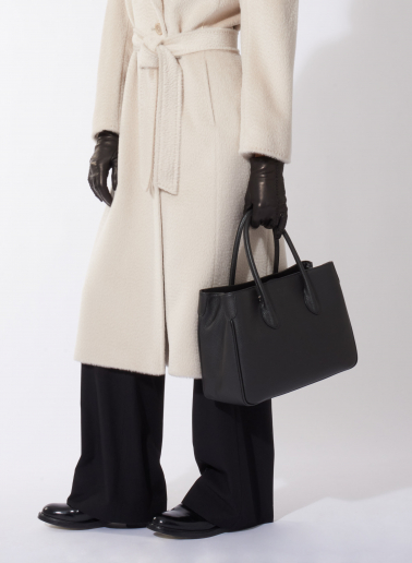 Borsa Tote in pelle nera